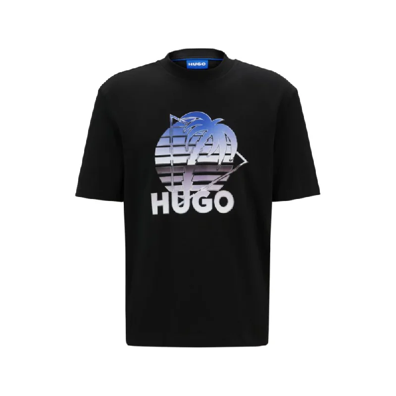 Men's smart - casual checkered t - shirts for semi - formal occasionsCotton-jersey T-shirt with logo artwork Men's smart - casual checkered t - shirts for semi - formal occasionsCotton-jersey T-shirt with logo artwork