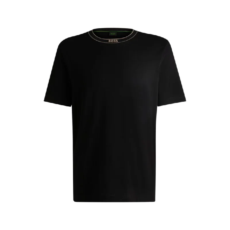 Men's printed Hawaiian t - shirts for tropical vacationsCotton-jersey T-shirt with logo collar Men's printed Hawaiian t - shirts for tropical vacationsCotton-jersey T-shirt with logo collar