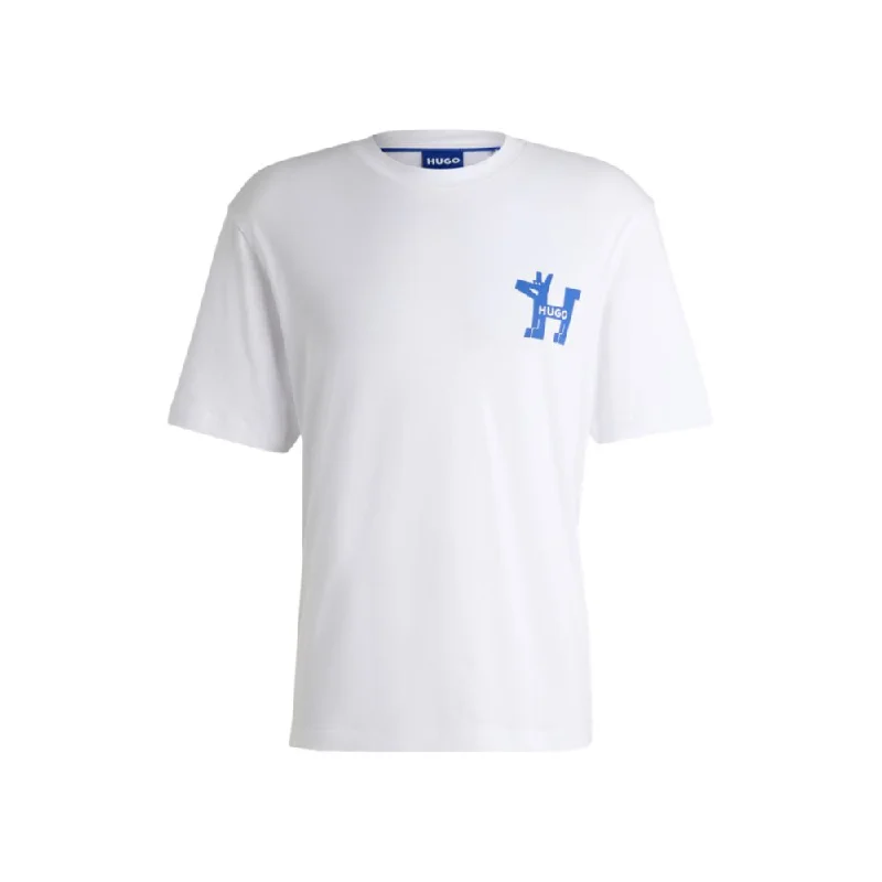 Men's mock - neck t - shirts with a modern and sleek styleCotton-jersey T-shirt with logo graphic print
