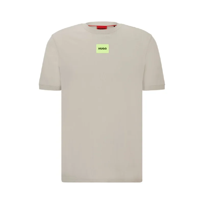 Men's printed Hawaiian t - shirts for tropical vacationsCotton-jersey T-shirt with logo label Men's printed Hawaiian t - shirts for tropical vacationsCotton-jersey T-shirt with logo label