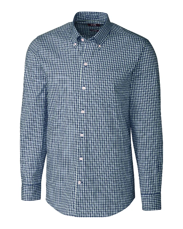 Men's organic cotton crew - neck t - shirts for everyday comfortCutter & Buck Men's L/S Tailored Fit Stretch Gingham Shirt Men's organic cotton crew - neck t - shirts for everyday comfortCutter & Buck Men's L/S Tailored Fit Stretch Gingham Shirt