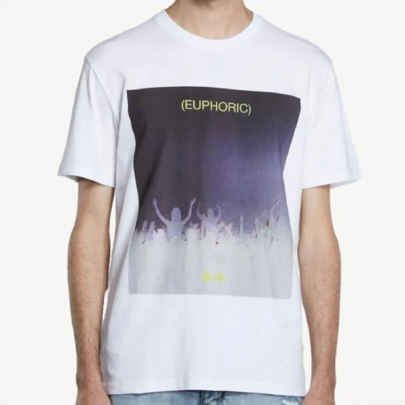 Men's slim - fit graphic t - shirts with vintage rock band printsDance Klass Tee In White Men's slim - fit graphic t - shirts with vintage rock band printsDance Klass Tee In White
