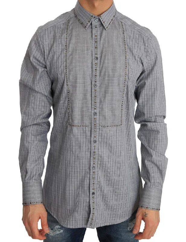 Men's UV - protection t - shirts for outdoor activities in the sunDolce & Gabbana Elegant Checke Slim Fit Casual Men's Shirt Men's UV - protection t - shirts for outdoor activities in the sunDolce & Gabbana Elegant Checke Slim Fit Casual Men's Shirt