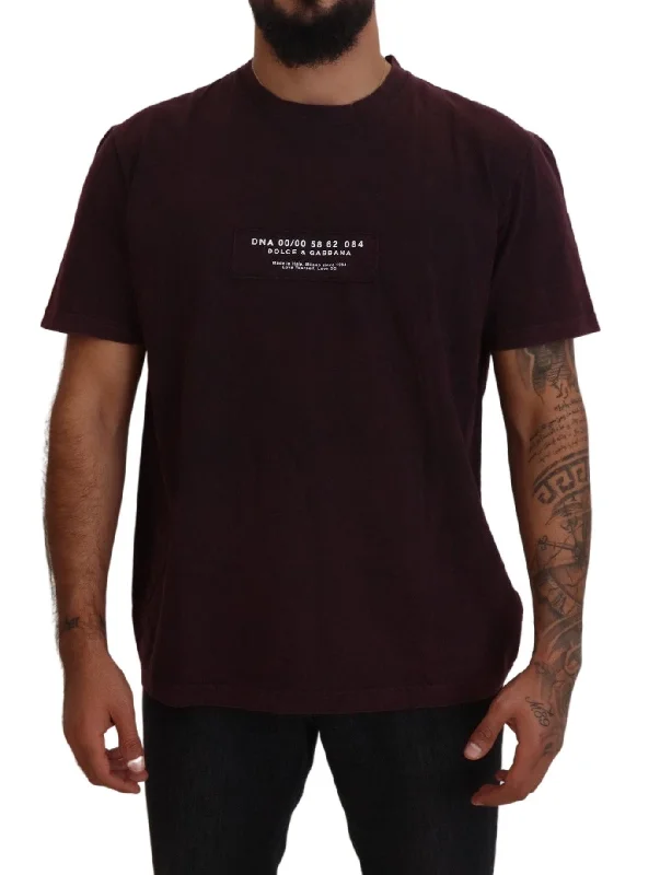 Men's button - front t - shirts with a unique artistic printDolce & Gabbana Elegant Crewneck Men's Tee Men's button - front t - shirts with a unique artistic printDolce & Gabbana Elegant Crewneck Men's Tee
