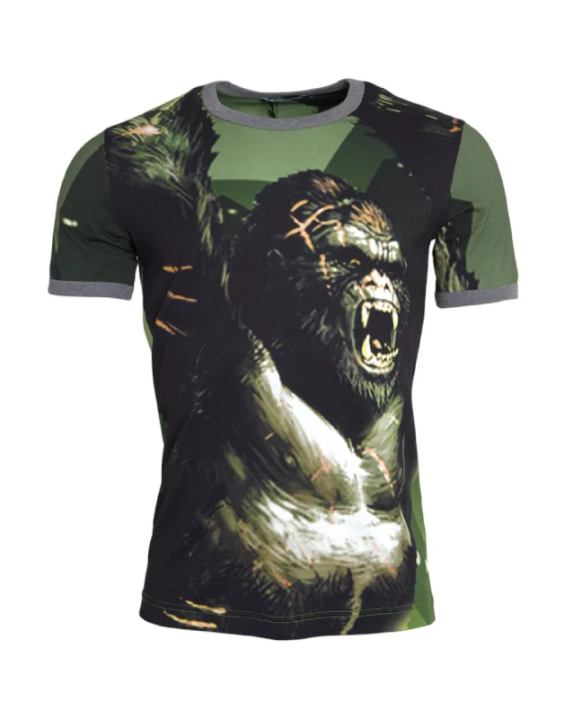 Men's distressed denim - look t - shirts with a rugged appealDolce & Gabbana Gorilla Cotton Short Sleeves Men's T-shirt Men's distressed denim - look t - shirts with a rugged appealDolce & Gabbana Gorilla Cotton Short Sleeves Men's T-shirt