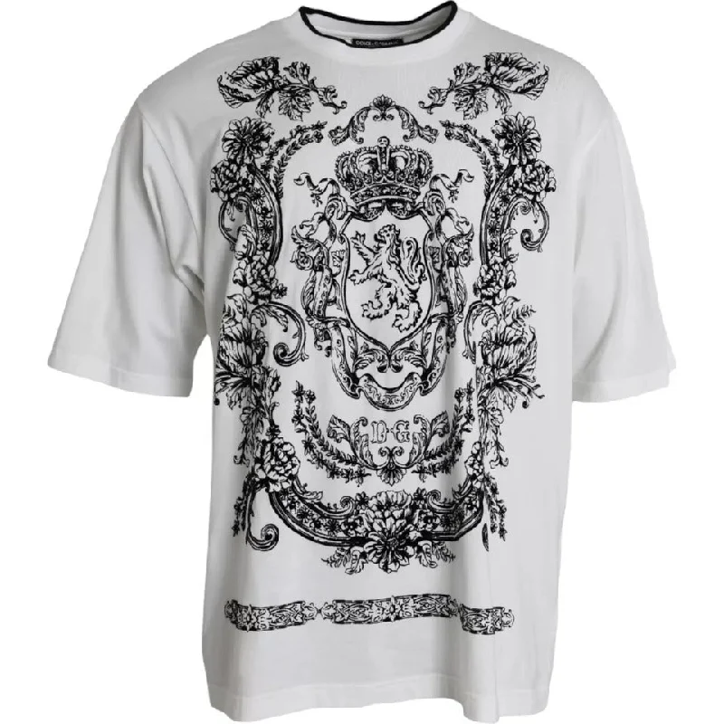 Men's plus - size pocket t - shirts with a classic lookDolce & Gabbana Lion Crown Logo Cotton Crewneck Men's T-shirt (Pre-Owned) Men's plus - size pocket t - shirts with a classic lookDolce & Gabbana Lion Crown Logo Cotton Crewneck Men's T-shirt (Pre-Owned)