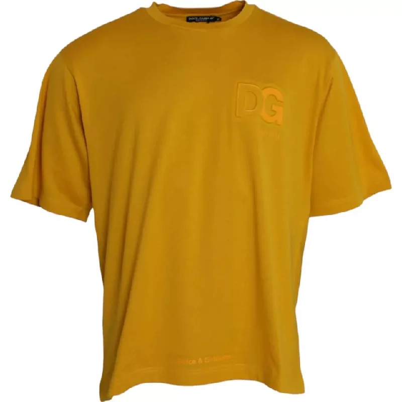 Men's short - sleeve linen t - shirts for summer beach outingsDolce & Gabbana Logo Cotton Round Neck Men's T-shirt (Pre-Owned) Men's short - sleeve linen t - shirts for summer beach outingsDolce & Gabbana Logo Cotton Round Neck Men's T-shirt (Pre-Owned)