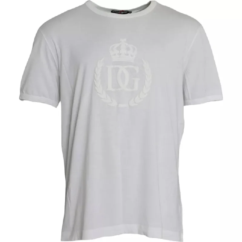 Men's thermal t - shirts with a high - neck design for cold weatherDolce & Gabbana Logo Embossed Cotton Crewneck Men's T-shirt (Pre-Owned) Men's thermal t - shirts with a high - neck design for cold weatherDolce & Gabbana Logo Embossed Cotton Crewneck Men's T-shirt (Pre-Owned)