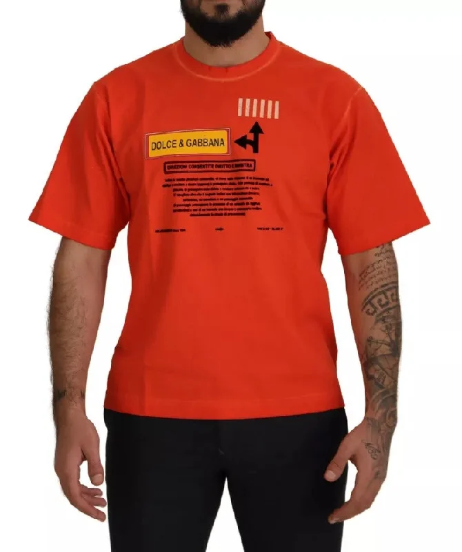 Men's polo t - shirts with a contrast collar for a preppy lookDolce & Gabbana Logo Print Crewneck Cotton Men's T-shirt Men's polo t - shirts with a contrast collar for a preppy lookDolce & Gabbana Logo Print Crewneck Cotton Men's T-shirt