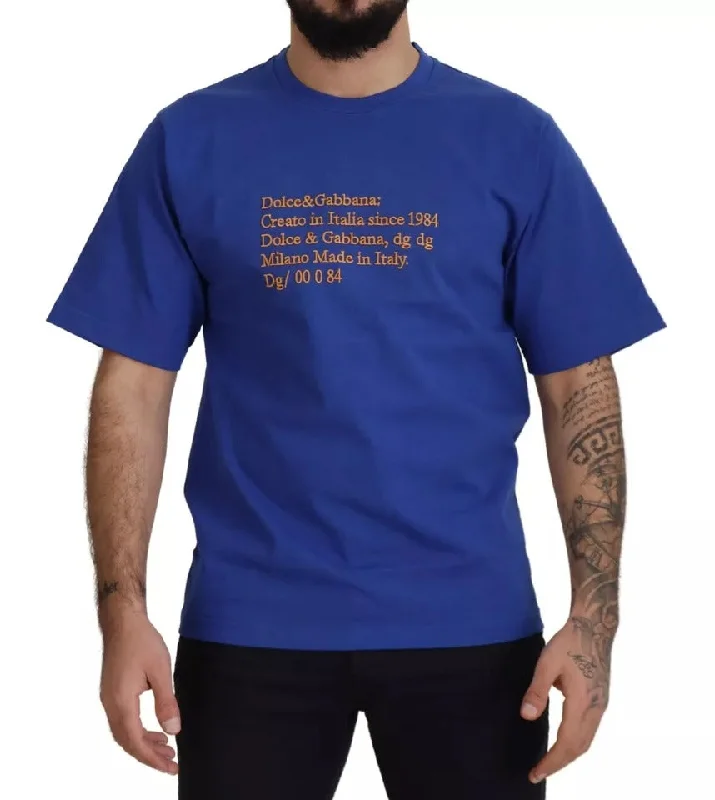 Men's thermal t - shirts with a high - neck design for cold weatherDolce & Gabbana Logo Print Crewneck Cotton Men's T-shirt (Pre-Owned) Men's thermal t - shirts with a high - neck design for cold weatherDolce & Gabbana Logo Print Crewneck Cotton Men's T-shirt (Pre-Owned)