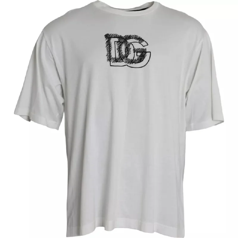 Men's slim - fit graphic t - shirts with vintage rock band printsDolce & Gabbana Logo Round Neck Short Sleeves Men's T-shirt Men's slim - fit graphic t - shirts with vintage rock band printsDolce & Gabbana Logo Round Neck Short Sleeves Men's T-shirt