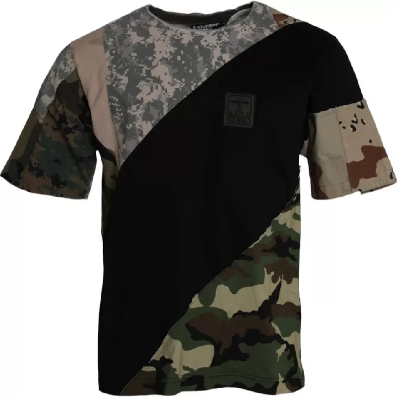 Men's antimicrobial t - shirts for odor - free freshness during travelDolce & Gabbana multi Camouflage Cotton Round Neck Men Men's T-shirt Men's antimicrobial t - shirts for odor - free freshness during travelDolce & Gabbana multi Camouflage Cotton Round Neck Men Men's T-shirt