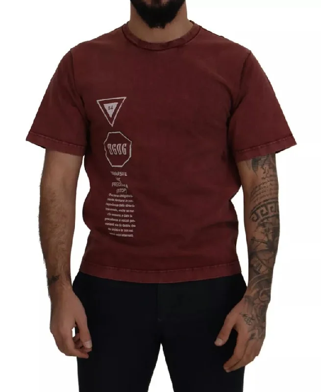 Men's tie - dye t - shirts with a bohemian styleDolce & Gabbana Printed Crewneck Tee Cotton Men's T-shirt (Pre-Owned) Men's tie - dye t - shirts with a bohemian styleDolce & Gabbana Printed Crewneck Tee Cotton Men's T-shirt (Pre-Owned)
