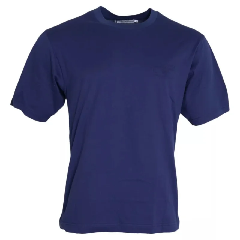 Men's ribbed t - shirts with a textured finish for added styleDolce & Gabbana Royal Round Neck Short Sleeve Men's T-shirt (Pre-Owned) Men's ribbed t - shirts with a textured finish for added styleDolce & Gabbana Royal Round Neck Short Sleeve Men's T-shirt (Pre-Owned)
