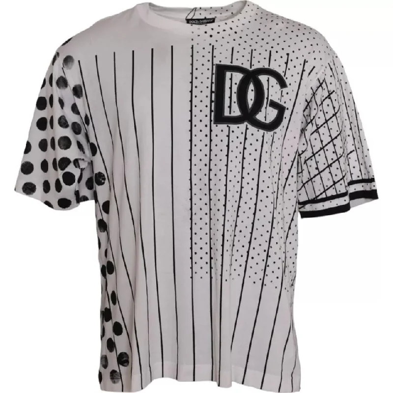 Men's eco - friendly recycled t - shirts for sustainable fashion choicesDolce & Gabbana Stripes Polka Dot Cotton Crew Neck Men's T-shirt (Pre-Owned) Men's eco - friendly recycled t - shirts for sustainable fashion choicesDolce & Gabbana Stripes Polka Dot Cotton Crew Neck Men's T-shirt (Pre-Owned)