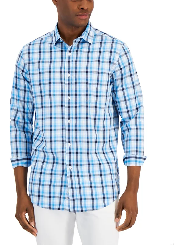 Men's lightweight performance t - shirts for running marathonsDrew Mens Knit Plaid Button-Down Shirt Men's lightweight performance t - shirts for running marathonsDrew Mens Knit Plaid Button-Down Shirt