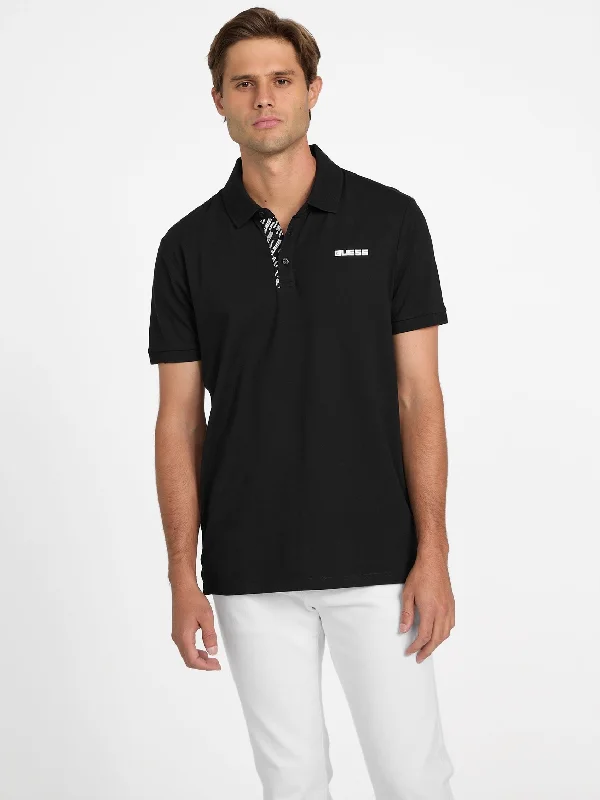 Men's printed Hawaiian t - shirts for tropical vacationsEco Erwin Logo-Tape Polo