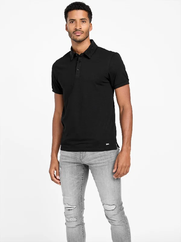 Men's lightweight performance t - shirts for running marathonsEco Kaisen Embellished Polo Men's lightweight performance t - shirts for running marathonsEco Kaisen Embellished Polo