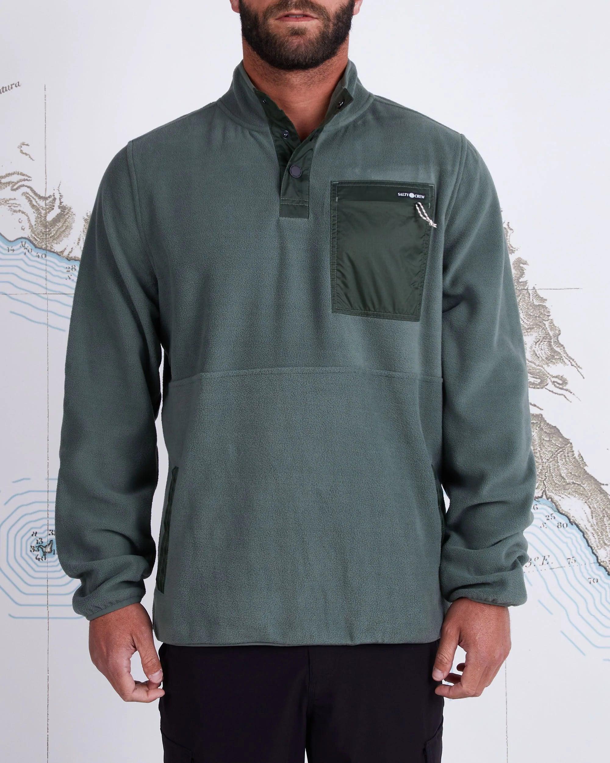 Edgewater Pull Fleece Green