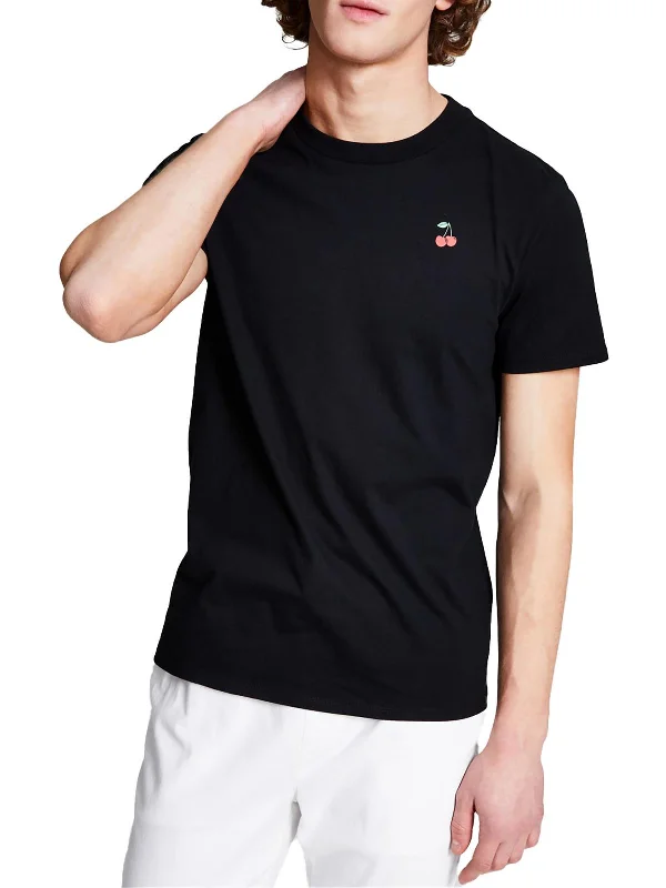Men's mock - neck t - shirts with a modern and sleek styleFire Mens Short Sleeve Crewneck Graphic T-Shirt
