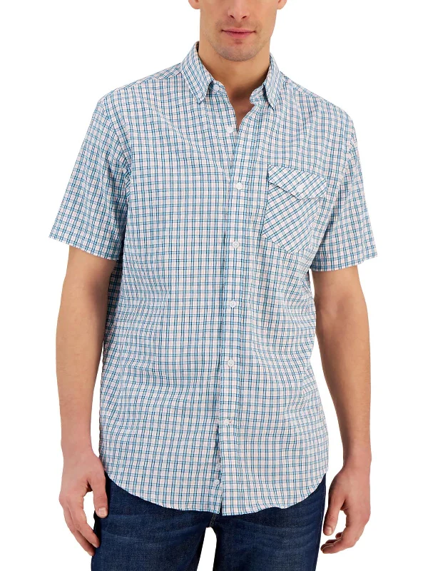Men's smart - casual checkered t - shirts for semi - formal occasionsFlamingo Mens Plaid Woven Button-Down Shirt Men's smart - casual checkered t - shirts for semi - formal occasionsFlamingo Mens Plaid Woven Button-Down Shirt
