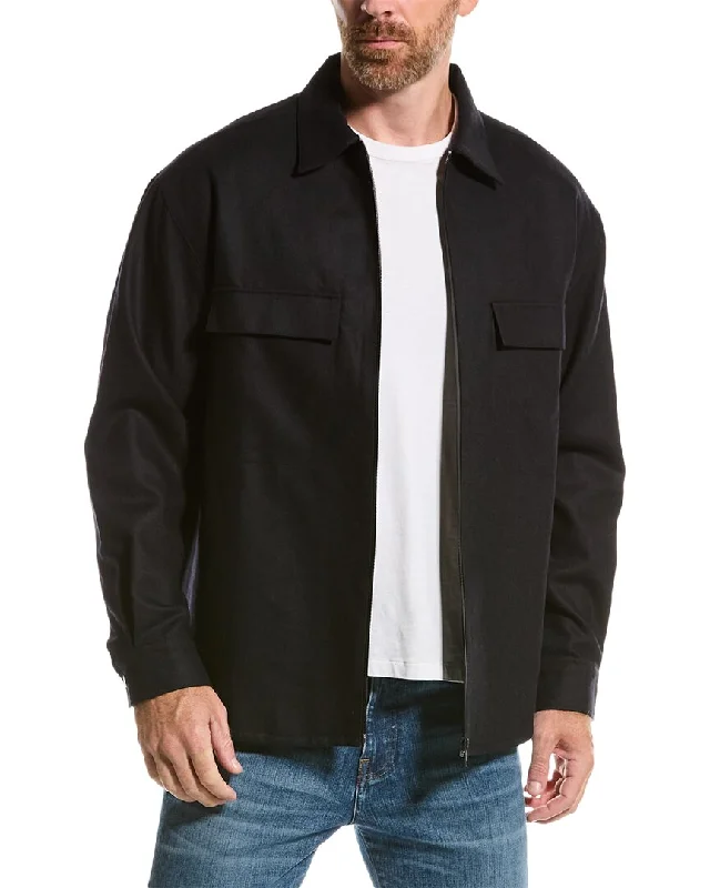 Men's antimicrobial t - shirts for odor - free freshness during travelFRAME Denim Modern Flannel Zip Wool-Blend Shirt Men's antimicrobial t - shirts for odor - free freshness during travelFRAME Denim Modern Flannel Zip Wool-Blend Shirt