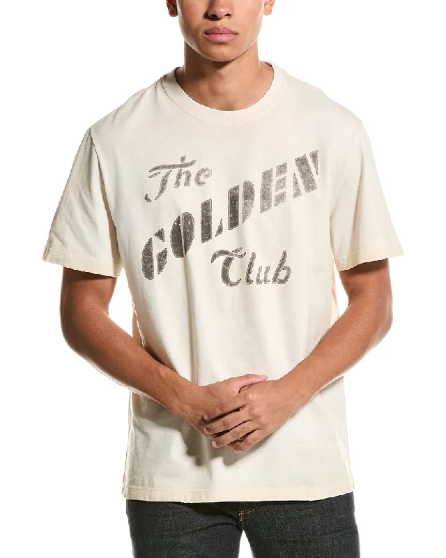 Men's printed Hawaiian t - shirts for tropical vacationsGolden Goose Logo Printed T-Shirt Men's printed Hawaiian t - shirts for tropical vacationsGolden Goose Logo Printed T-Shirt