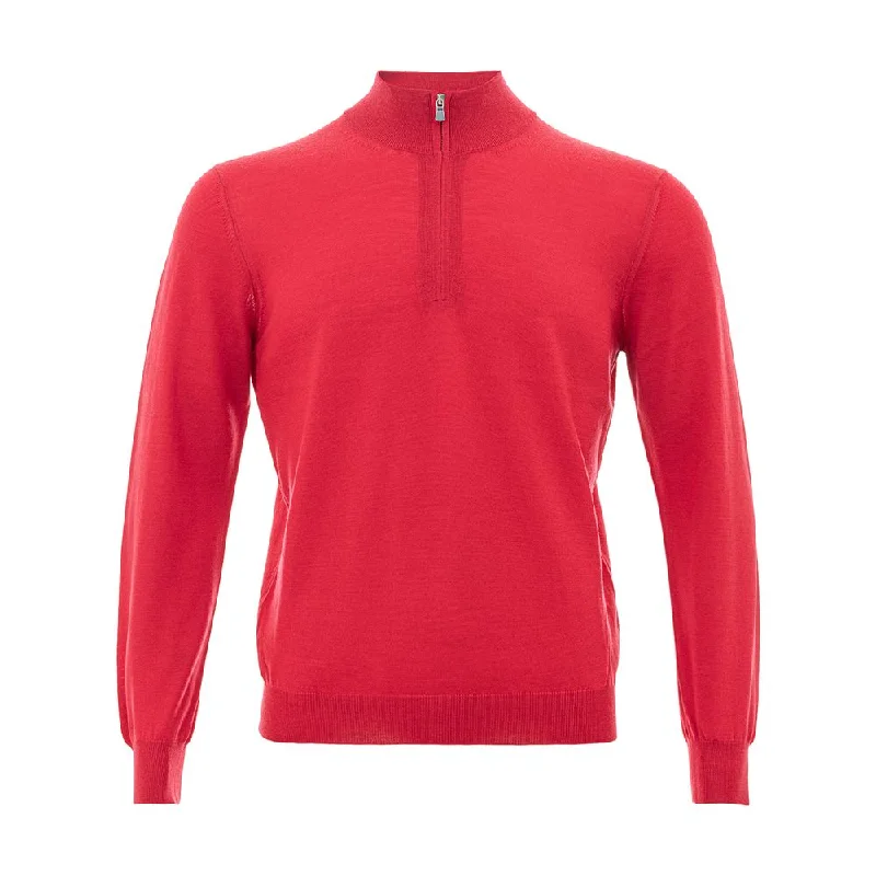 Men's organic cotton crew - neck t - shirts for everyday comfortGran Sasso Elegant Crimson Wool T-Shirt for Men's Men Men's organic cotton crew - neck t - shirts for everyday comfortGran Sasso Elegant Crimson Wool T-Shirt for Men's Men