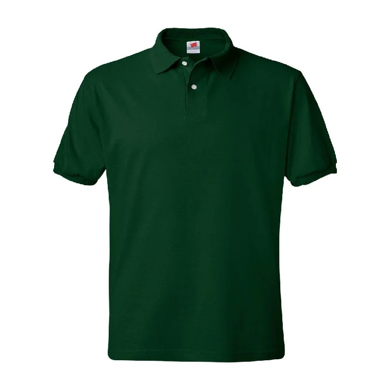 Men's distressed denim - look t - shirts with a rugged appealHanes Ecosmart Jersey Polo Men's distressed denim - look t - shirts with a rugged appealHanes Ecosmart Jersey Polo