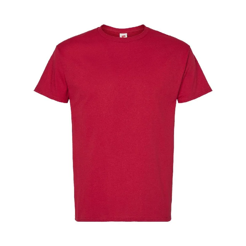 Men's short - sleeve linen t - shirts for summer beach outingsHanes Essential-T T-Shirt Men's short - sleeve linen t - shirts for summer beach outingsHanes Essential-T T-Shirt