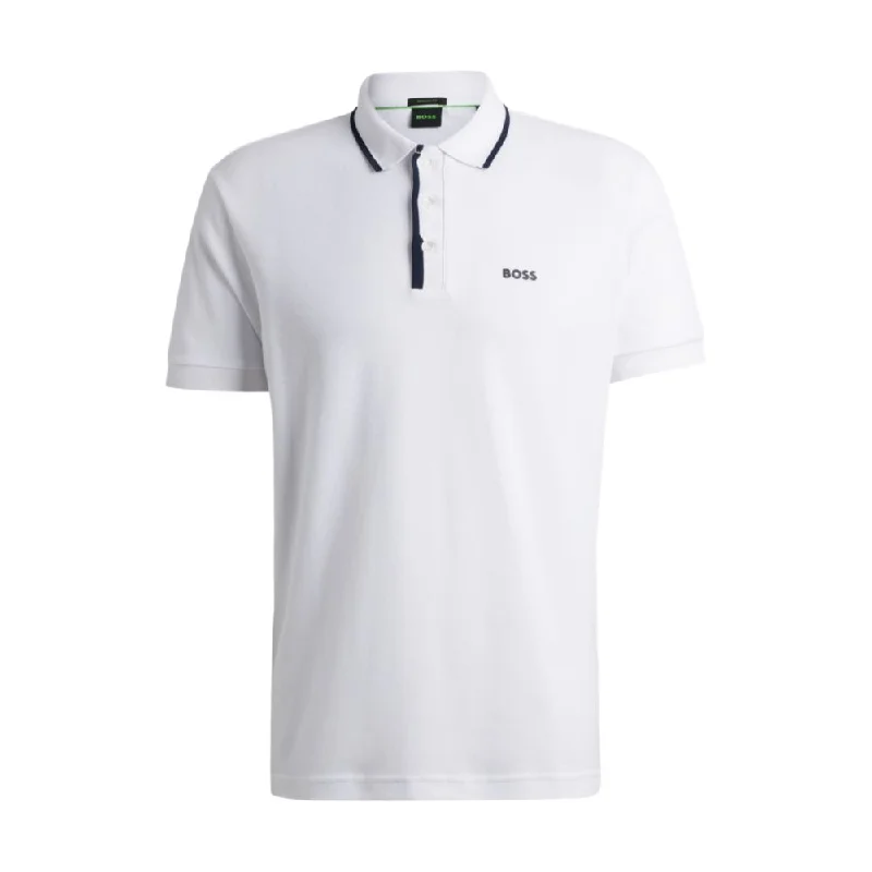 Men's distressed denim - look t - shirts with a rugged appealHoneycomb-cotton polo shirt with contrast logo Men's distressed denim - look t - shirts with a rugged appealHoneycomb-cotton polo shirt with contrast logo