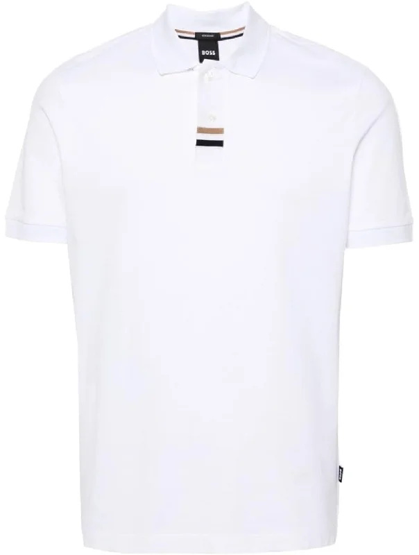 Men's mock - neck t - shirts with a modern and sleek styleHugo Boss Men's Parlay 424 Pique Cotton Short Sleeve Polo T-Shirt, White Men's mock - neck t - shirts with a modern and sleek styleHugo Boss Men's Parlay 424 Pique Cotton Short Sleeve Polo T-Shirt, White