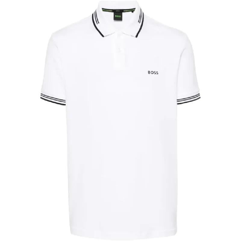 Men's button - front t - shirts with a unique artistic printHugo Boss Men's Paul Modern Essential Polo, Clean White Men's button - front t - shirts with a unique artistic printHugo Boss Men's Paul Modern Essential Polo, Clean White