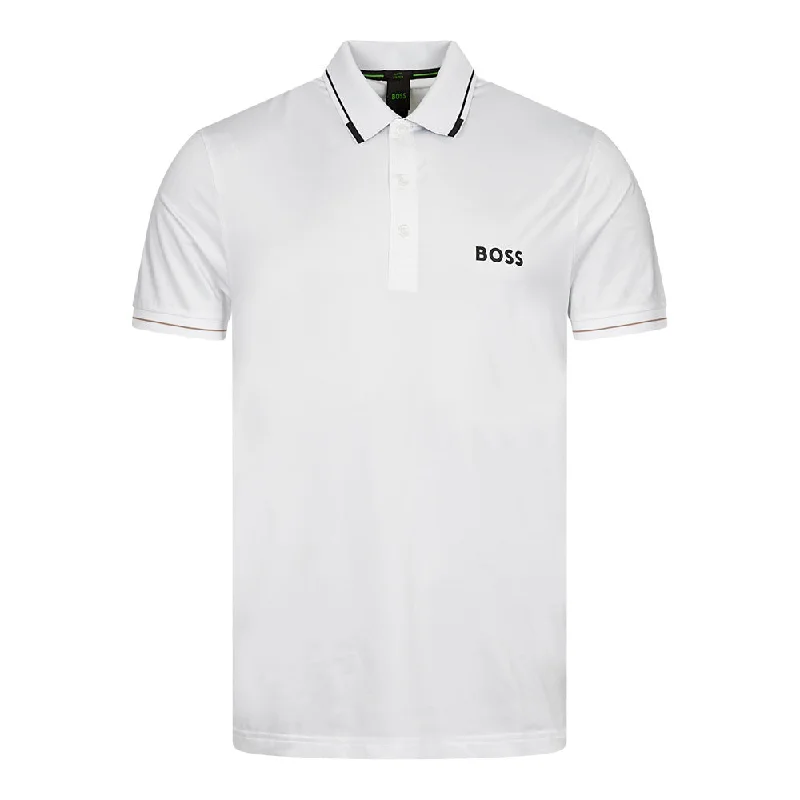 Men's UV - protection t - shirts for outdoor activities in the sunHugo Boss Men's Paul Pro Slim Fit Short Sleeve Polo Shirt, White Men's UV - protection t - shirts for outdoor activities in the sunHugo Boss Men's Paul Pro Slim Fit Short Sleeve Polo Shirt, White