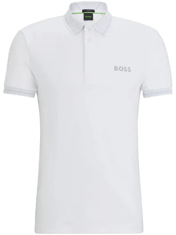 Men's short - sleeve linen t - shirts for summer beach outingsHugo Boss Men's Paule 1 Short Sleeve Polo, White Men's short - sleeve linen t - shirts for summer beach outingsHugo Boss Men's Paule 1 Short Sleeve Polo, White