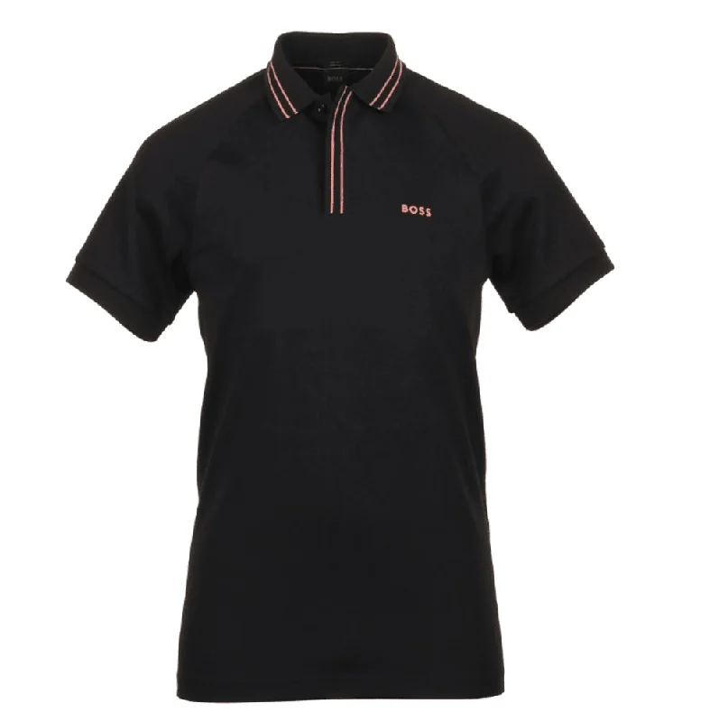Men's lightweight performance t - shirts for running marathonsHugo Boss Men's Paule 2 Slim Fit Cotton Polo T-Shirt w/ Pink Stripes, Black Men's lightweight performance t - shirts for running marathonsHugo Boss Men's Paule 2 Slim Fit Cotton Polo T-Shirt w/ Pink Stripes, Black
