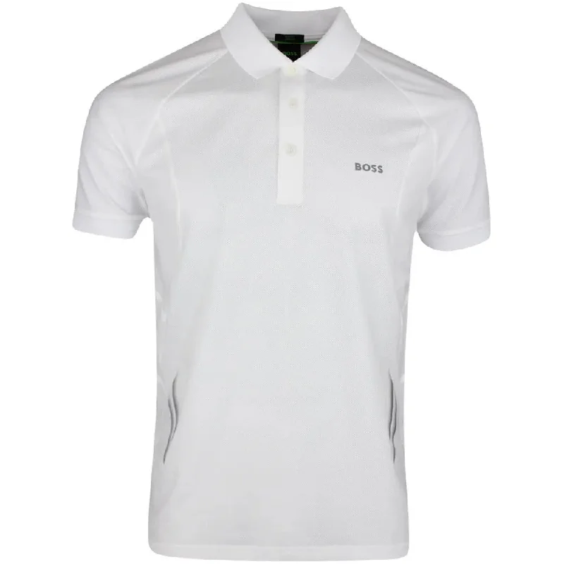Men's eco - friendly recycled t - shirts for sustainable fashion choicesHugo Boss Men's Piraq Active 1 Training Polo Shirt, White Men's eco - friendly recycled t - shirts for sustainable fashion choicesHugo Boss Men's Piraq Active 1 Training Polo Shirt, White