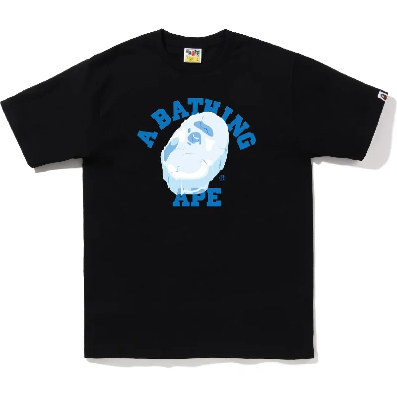Men's printed Hawaiian t - shirts for tropical vacationsIce Ape Head College Tee Mens Men's printed Hawaiian t - shirts for tropical vacationsIce Ape Head College Tee Mens