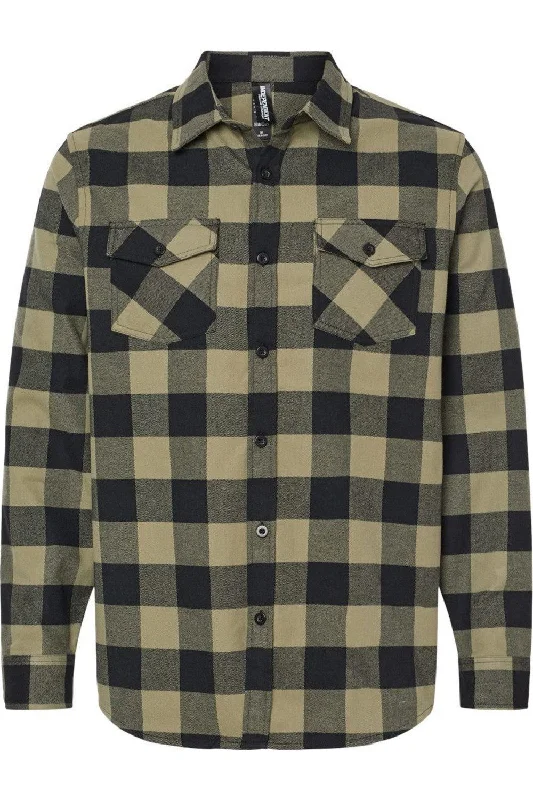 Men's long - sleeve henley t - shirts with button - down placketsIndependent Trading Co. Flannel Shirt Men's long - sleeve henley t - shirts with button - down placketsIndependent Trading Co. Flannel Shirt