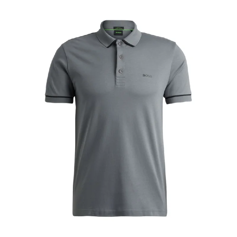 Men's organic cotton crew - neck t - shirts for everyday comfortInterlock-cotton slim-fit polo shirt with contrast trims Men's organic cotton crew - neck t - shirts for everyday comfortInterlock-cotton slim-fit polo shirt with contrast trims