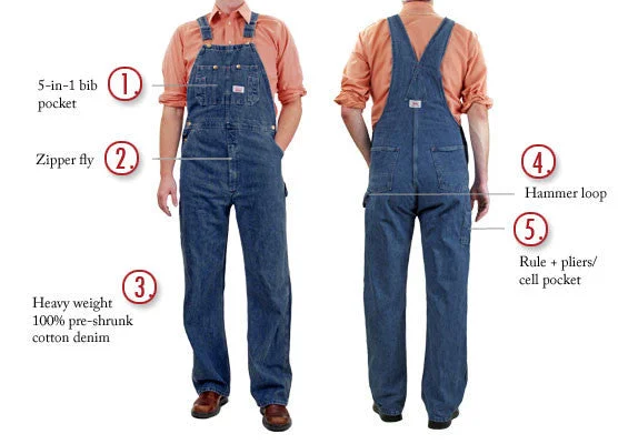 Overalls with multiple pockets for storageIRREGULAR #699 American Made Stonewashed Overalls SECOND, NO RETURNS Overalls with multiple pockets for storageIRREGULAR #699 American Made Stonewashed Overalls SECOND, NO RETURNS