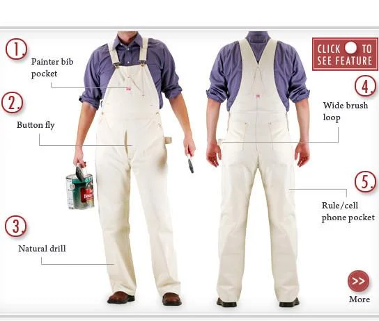 Overalls in a camouflage pattern for huntingIRREGULAR #71 American Made Painter Overalls SECOND, NO RETURNS Overalls in a camouflage pattern for huntingIRREGULAR #71 American Made Painter Overalls SECOND, NO RETURNS