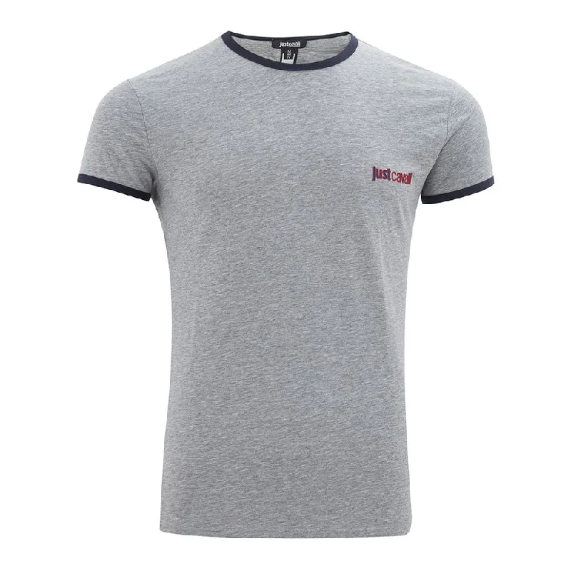 Men's short - sleeve linen t - shirts for summer beach outingsJust Cavalli Elegant Cotton Tee for Men's Men Men's short - sleeve linen t - shirts for summer beach outingsJust Cavalli Elegant Cotton Tee for Men's Men