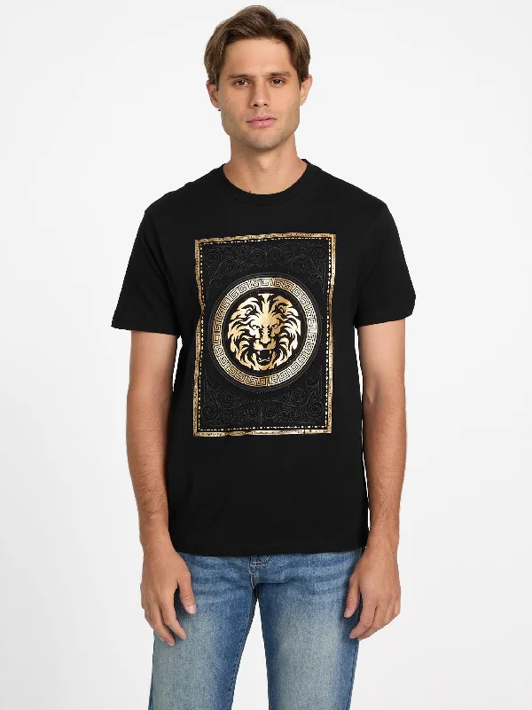 Men's printed Hawaiian t - shirts for tropical vacationsLimma Lion Crest Tee