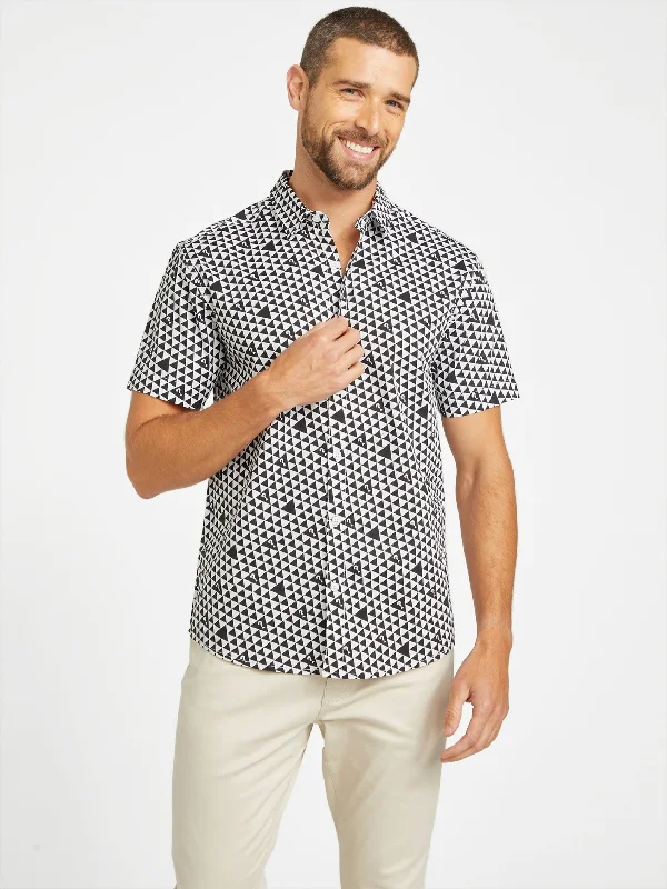 Men's tie - dye t - shirts with a bohemian styleLiv Triangle Print Shirt