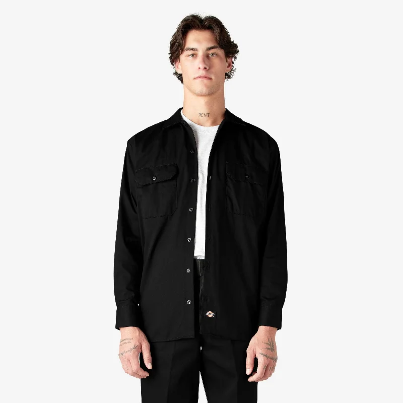 Long Sleeve Work Shirt, Black