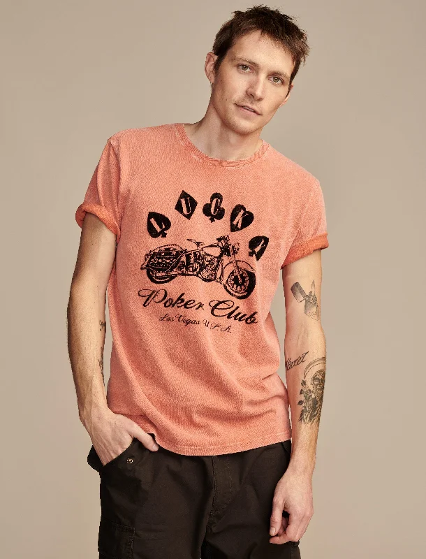 Men's printed Hawaiian t - shirts for tropical vacationsLucky Brand Men's Lucky Poker Club Men's printed Hawaiian t - shirts for tropical vacationsLucky Brand Men's Lucky Poker Club