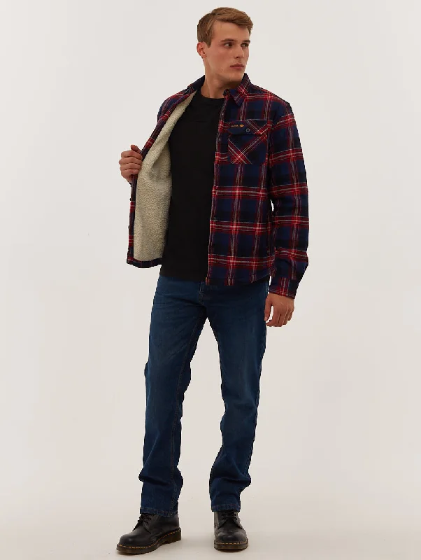 Men's thermal t - shirts with a high - neck design for cold weatherMarconi Flannel Check Shirt Men's thermal t - shirts with a high - neck design for cold weatherMarconi Flannel Check Shirt