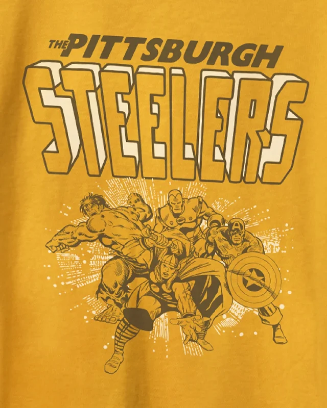 Men's antimicrobial t - shirts for odor - free freshness during travelMarvel x Junk Food x NFL Avengers Team Steelers Tee Men's antimicrobial t - shirts for odor - free freshness during travelMarvel x Junk Food x NFL Avengers Team Steelers Tee