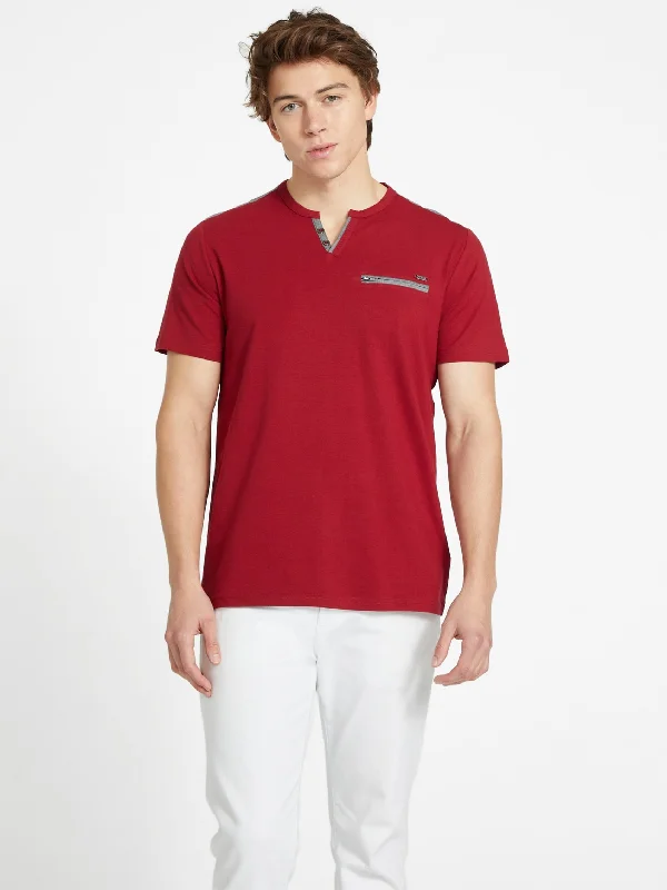 Men's printed Hawaiian t - shirts for tropical vacationsMason Pocket Henley Tee
